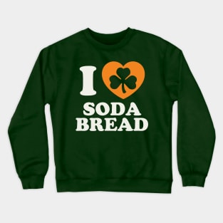 St Patricks Day Irish Soda Bread Shamrock Heart Crewneck Sweatshirt